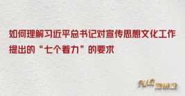 如何理解習(xí)近平總書(shū)記對(duì)宣傳思想文化工作提出的“七個(gè)著力”的要求